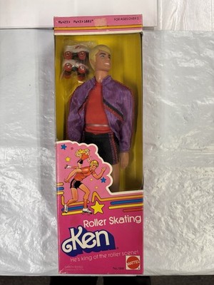 Vintage Barbie Roller Skating Ken Mattel 1881 1980 New Doll Rare