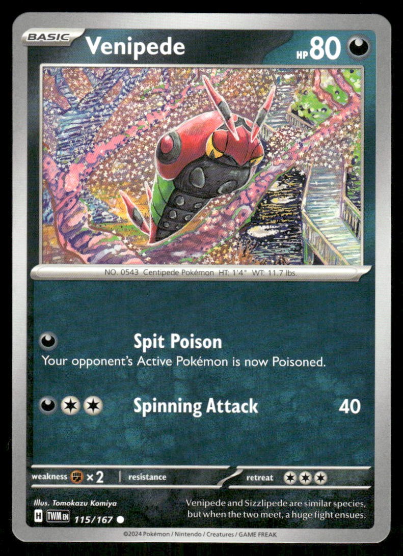 Venipede Twilight Masquerade [115/167] NM Pokemon Tomokazu Komiya