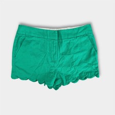 J. Crew Crewcuts Girls Green Scalloped Hem Shorts 10
