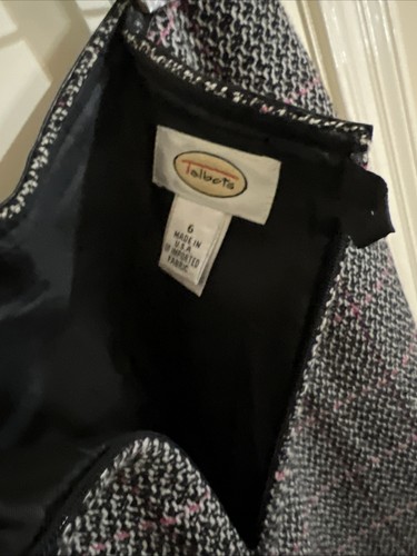Talbots Tweedrock Damen Größe 6 schwarz & weiß & gefüttert Bleistiftrock Wollmischung - Bild 6 von 7