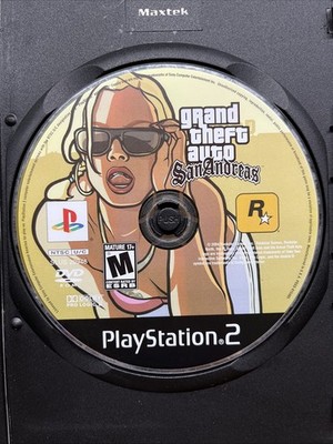 Grand Theft Auto San Andreas PS2. Disc Only (Black Label) Works. Very Good Cond.