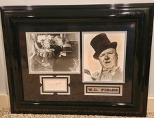 W.C. Fields Autograph Signed Framed Display 27x21 My Little Chickadee Mae West