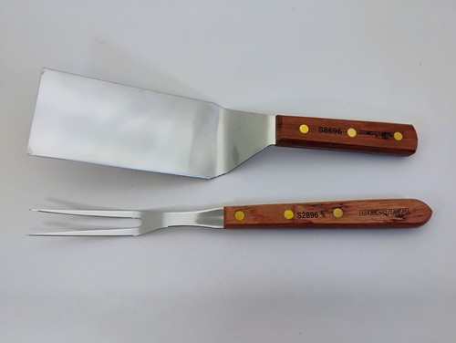 Dexter USA 6X3 S8696 Hibachi Stainless Spatula & 13.5" S2896 1/2 Fork Factory2nd