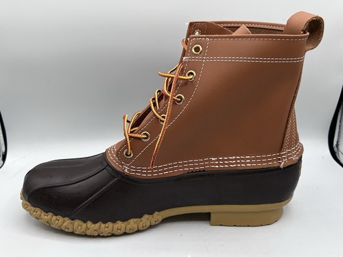 LL Bean Stiefel Herren 8" Entenleder Braun Größe 11 W Hergestellt in den USA Ausgezeichnete Schnürung - Bild 12 von 19