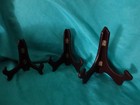Lot 3 Vintage SPI San Pacific Easel Plate Holder Wood Display Stand 5 6 7" brown — photo 6