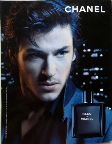 GASPARD ULLIEL / BLUE PERFUME by CHANEL = ADVERTISEMENT PRESS CUT 1 PAGE 2012