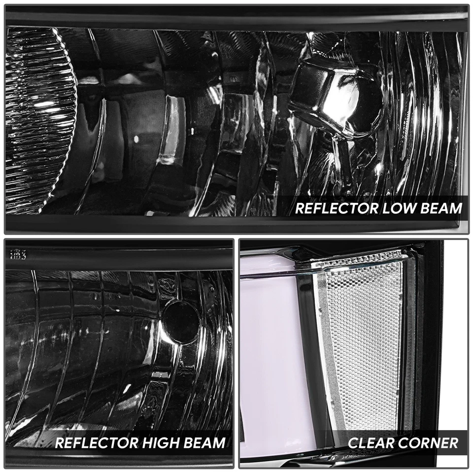 Faros secuenciales Fit 14-15 Chevrolet Silverado 1500 negro/claro U-LED DRL Foto 3 de 4