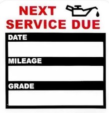 120 PCS Oil Change Stickers Static Cling, 2 2 Inches Next Service Due Stickers