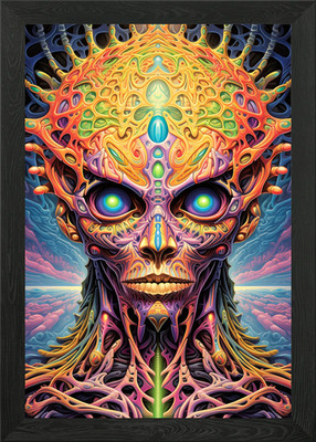 Psychedelic Entity Gerahmtes Wandbild Poster Leinwanddruck Bild