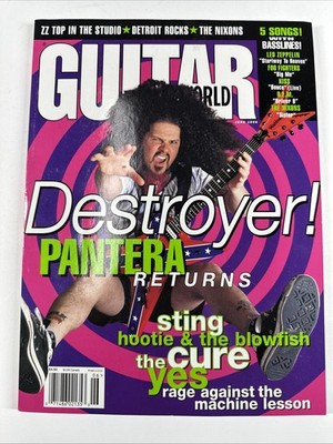 Guitar World Magazine June 1996 PANTERA Sting Hootie ZZ Top RATM