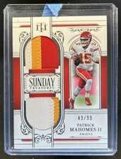 2025 Panini National Treasures Patrick Mahomes II Sunday Patch #/99 Chiefs