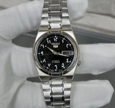Seiko 5 Arabic Dial SNK063J5 Stainless Steel Automatic Men's Watch 34mm