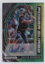 2020 Prizm Draft Picks Power Surge Green & Yellow Hyper Austin Hendrick Auto 0q3