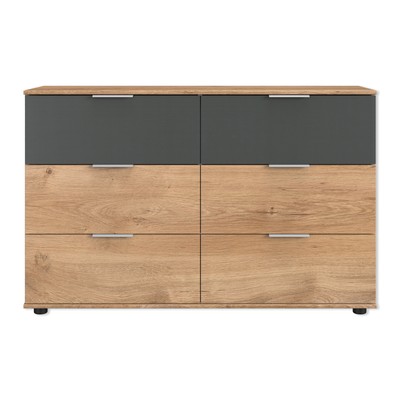 Sideboard - Plankeneiche - Graphit - 130 cm Sideboard Kommode TV Sideboard