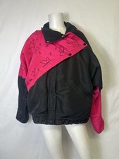 Vintage 90s Women's Nils Pink Black Ski Jacket Size 10 Made In The USA