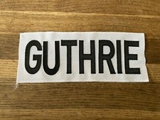 GUTHRIE Game Used Worn Ottawa Senators White Jersey Nameplate