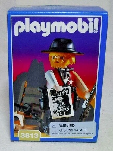 Playmobil Western 3813 Vintage Sheriff looking for ElDorado Joe from 1996 NISB