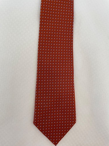 Banana Republic Skinny Polka Dots White Red Silk Necktie