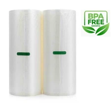 Vacuum Sealer Bags 8x50' Rolls 2 pack for Food Saver Seal a Meal Weston BPA Free