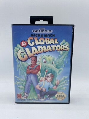 Mick & Mack as the Global Gladiators Sega Genesis Game and Case