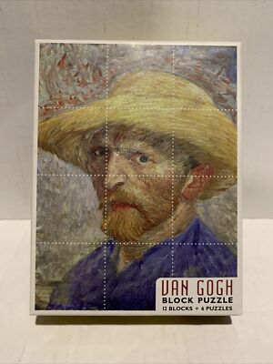 Van Gogh Block Puzzle 12 Blocks 6 Puzzles Coffee Table Art Pomegranate Kids 3+