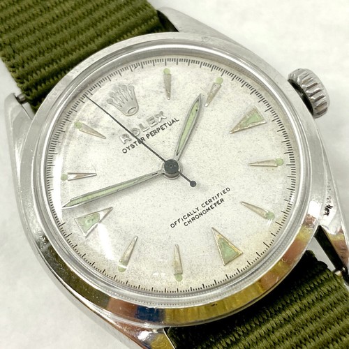 VTG 1952 Rolex Oyster Perpetual 6084 Steel 34mm Bubbleback Watch (LO1011405) - Picture 2 of 11