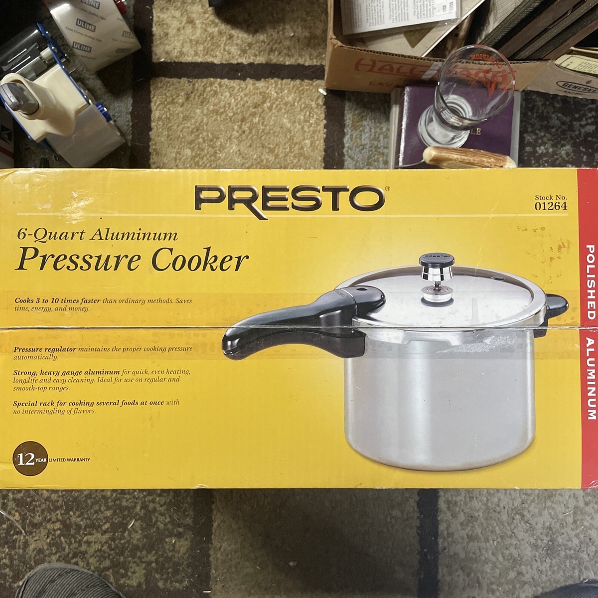 Presto Aluminum Pressure Cooker 6-Quart
