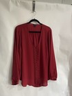 Torrid Blouse 0 Burgundy V Neck 100% Polyester