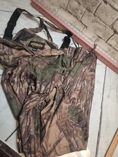Mens Guide Gear Pants  Suspenders Size Med Realtree Hunting tear away Waterproof