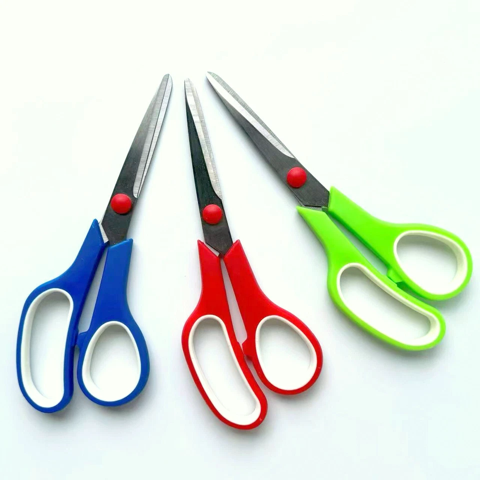Conjunto de 6 tesouras tesouras para todos os fins conforto-aperto alças tesoura afiada - Imagem 2 de 4