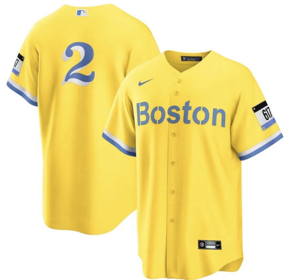 Nike x Boston Red Sox City Connect Jersey #2 Justin Turner 617