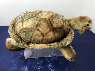 14  Long Steiff Vintage 1960 s Slo Turtle German Green Mohair #Si