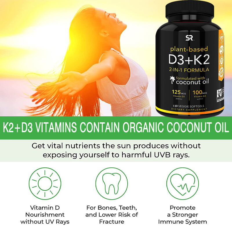 Sports Research of Plant Based Vitamins D3+K2 with Coconut MCT Oil