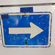 Authentic Road Traffic Street Sign Arrow Right/Left 15"x21" 12-151