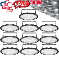 10Pcs 500W UFO LED High Bay Light Shop Lights Warehouse Commercial Lighting Watt