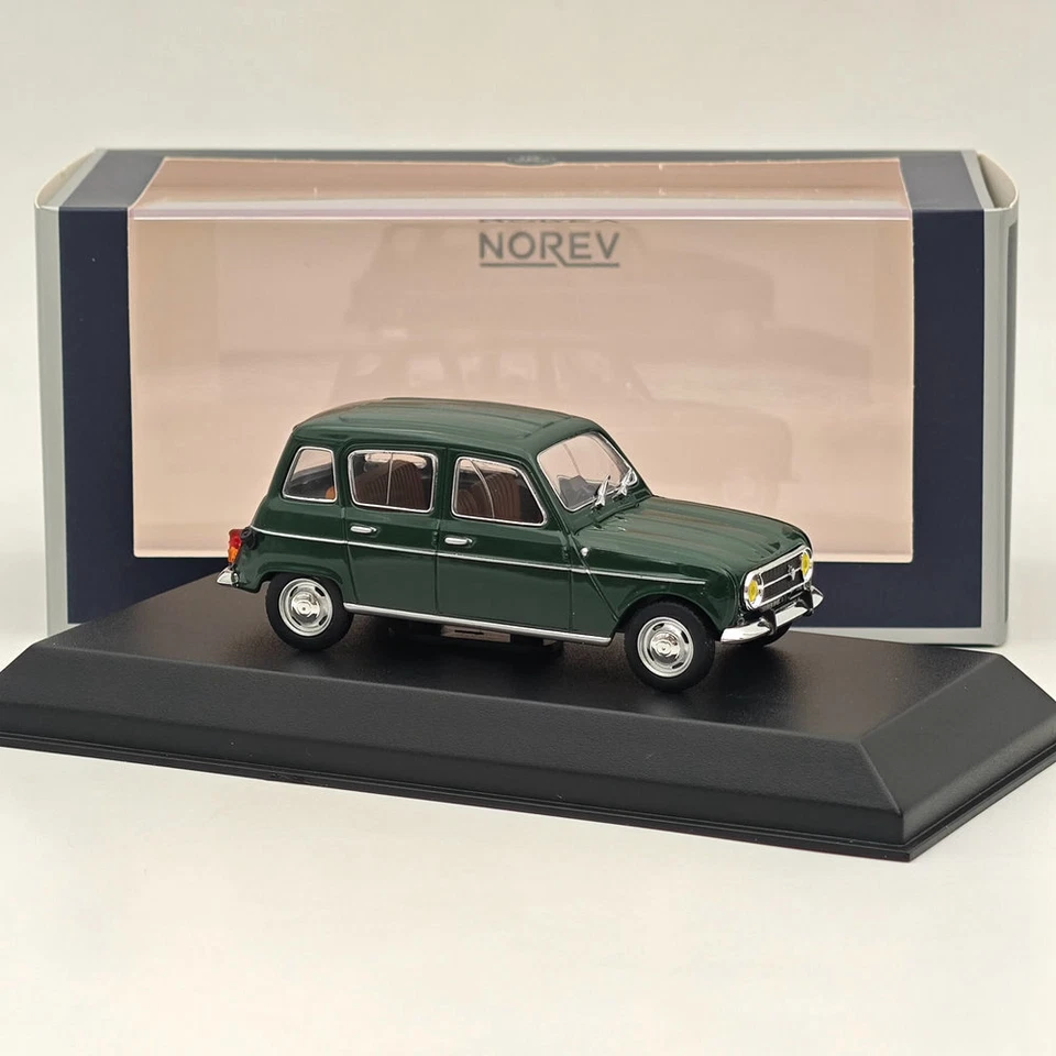 Norev 1/43 Renault R4 1974 Dark Quatrelle Diecast Models Car Collection Green - Image 3 of 4