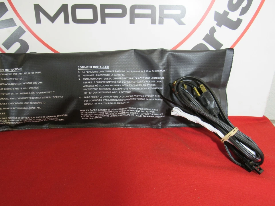 Manta de batería Dodge Chrysler Jeep RAM se adapta a un perímetro de 28" a 36" NUEVO OEM MOPAR Foto 4 de 4