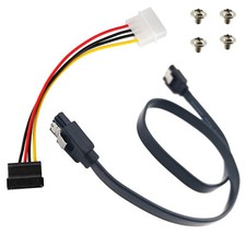 SATA Cable Screw Set Desktop PC HDD DVD CD Drive Data Wire IDE 12V Power Cord