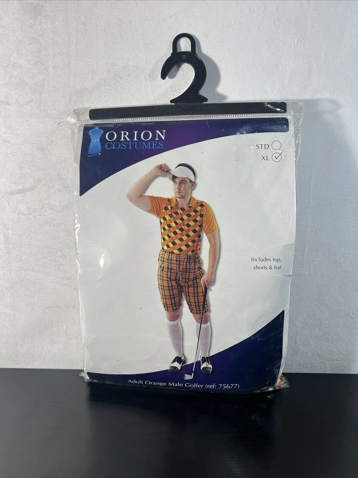 Disfraces Orion Adulto Hombre Golfista Talla X-Grande Camisa Pantalones Cortos y Sombrero Foto 2 de 4