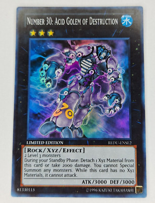 Number 30: Acid Golem of Destruction - REDU-ENSE2 - Super Rare Limited Ed NM