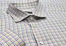 Holland  Sherry Savile Row London Men's 17.5-32/33 Bespoke Dress Shirt Plaid