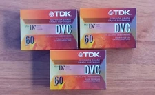 3 Count TDK Mini DVC Camcorder Digital Video Mini Cassettes 60 Minutes NEW!