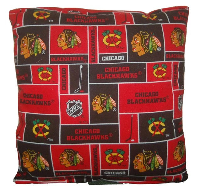Blackhawks Pillow NHL Chicago Hockey Black Hawks Handmade In USA eBay