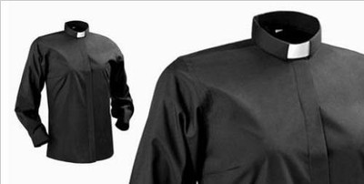 Langarmshirt Damen Klerus, Priester, Pfarrer, Bluse ÜBERSCHUSSBESTAND