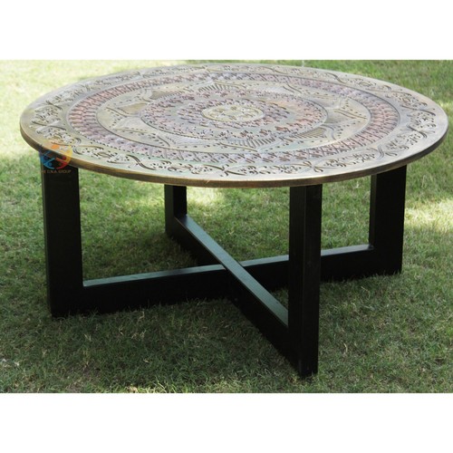 Wood Folding Dining Table, Handmade Farmhouse Living Room Table, Iron Leg Table