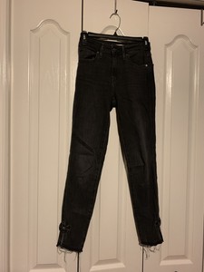 721 high rise skinny jeans with ankle bows