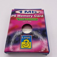 1 MB PS Memory Card for PlayStation 1 - Brand New & Sealed