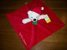 My First Christmas Baby Starters Security Blanket Lovey Santa White Polar Bear