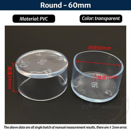Clear PVC Rubber Chair Leg Caps Covers Furniture Table Feet Floor Protectors Pad - Foto 26 di 46