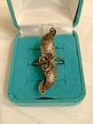 Vintage Navajo Sterling Silver Leaf Ring 1960’s Size 9.5